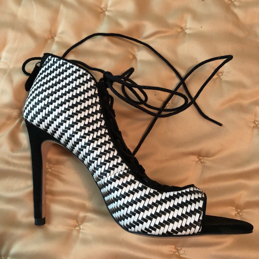 Zara lace up heels